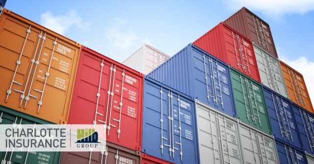 shipping containers full of manufactured goods protected with a cargo insurance policy